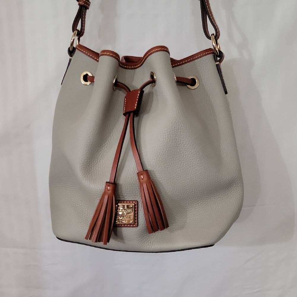 Dooney & Bourke Tan and Brown Bucket Bag
